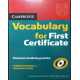 CAMBRIDGE VOCABULARY FOR FCE B2       